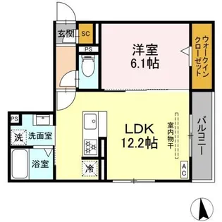 ニューヴィレッジII【1階】の間取り
