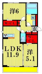 千葉県船橋市印内1【マンション】の間取り
