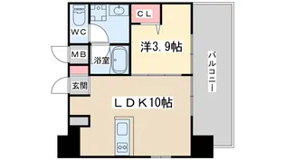 ジオエント梅田北リバーフロント【10階】の間取り