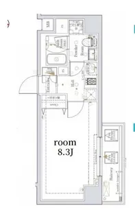 The LOG日本橋【7階】の間取り
