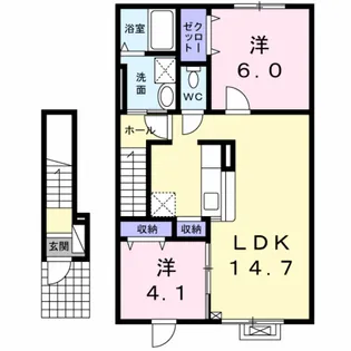 ローレル榎本【2階】の間取り