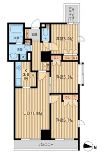 KDXレジデンス千駄木【4階】の間取り