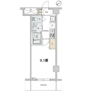 カスタリア本駒込【1階】の間取り
