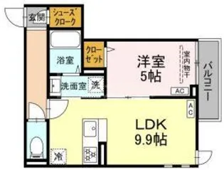 セレスティア加賀【2階】の間取り