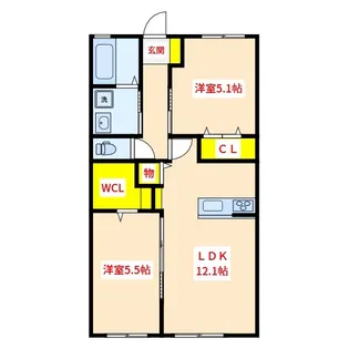 カルム(Calme)【2階】の間取り