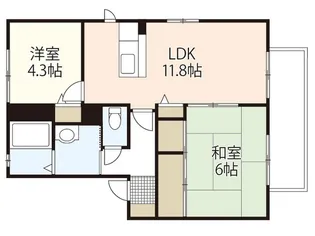 シャーメゾンコスモスB棟【2階】の間取り