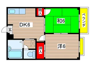 エルディム吉岡【2階】の間取り
