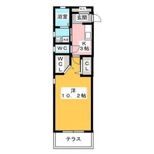 コンフォールI【1階】の間取り