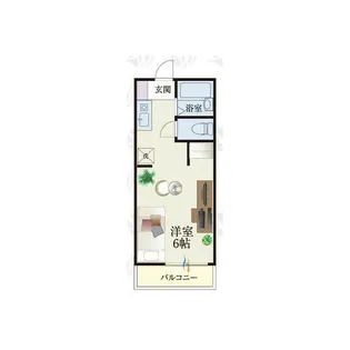 弥生町マンション【1階】の間取り