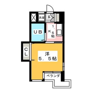 モンシェール岸谷【2階】の間取り