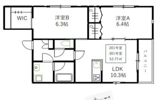 新川レジデンス【2階】の間取り