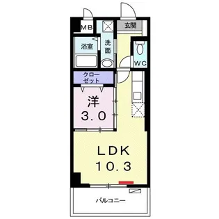 サウスひまわり【3階】の間取り