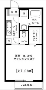 フラッツア烏山【1階】の間取り