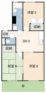 沖野マンション【1階】の間取り