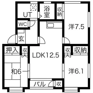 ラフィーネ矢巾【2階】の間取り