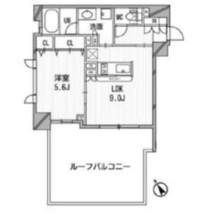 クリオ渋谷ラ・モード【2階】の間取り