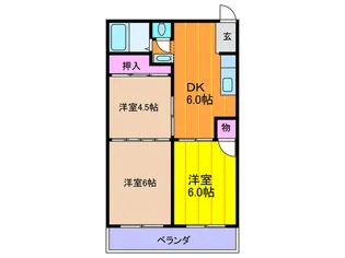 ハイツ西川【2階】の間取り