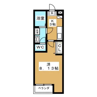 クレフラスト旭ヶ丘【2階】の間取り