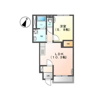 ヴィラ・コンフォールII【1階】の間取り