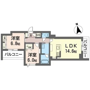 カーサレジオ戸塚【2階】の間取り