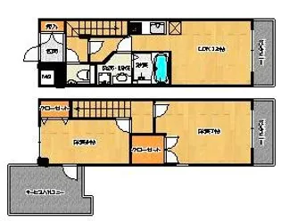 ピュアドーム博多リバーサイト【6階】の間取り