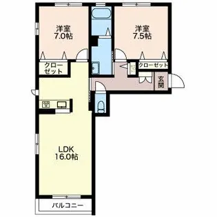 ルーエ シャトー【2階】の間取り