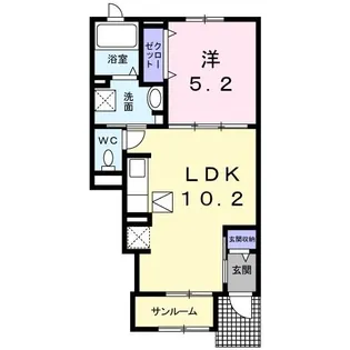モンレーヴ【1階】の間取り