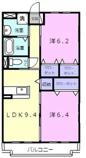 フレッシュタウン昴【2階】の間取り
