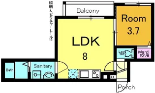 山科HATCH京都薬大前【3階】の間取り