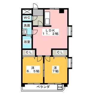 クレールモリIII【2階】の間取り