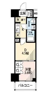 プレール・ドゥーク川崎IV【5階】の間取り