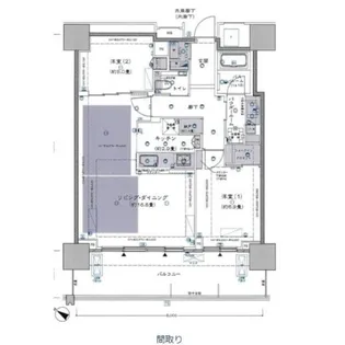 ベイシティタワーズ神戸WEST【6階】の間取り