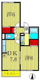 サンライズ馬橋【1階】の間取り