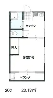 コーポ落合【1階】の間取り