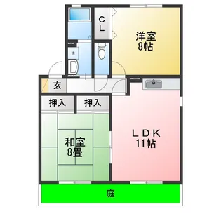 ファミール上条 C【1階】の間取り