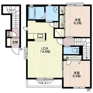 La Fleur I【2階】の間取り