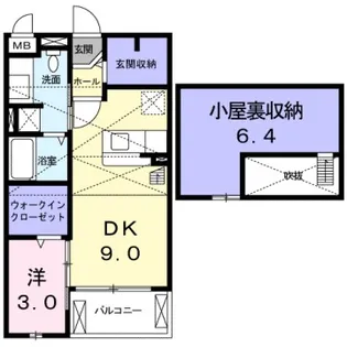 シャルマンフルール【2階】の間取り