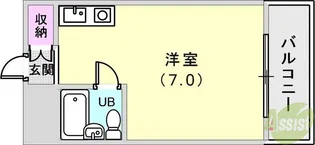 フィーメルレジデンス【3階】の間取り