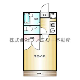 あさひスカイハイツ【1階】の間取り