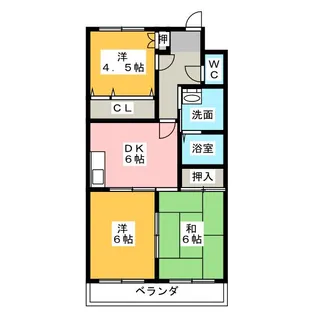 PALACE SANGO【3階】の間取り