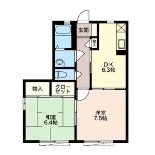 三井ハイツ【1階】の間取り