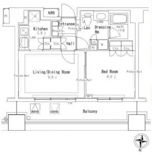 パークアクシス御茶ノ水ステージ【7階】の間取り