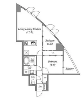 オーパスホームズ白山【11階】の間取り