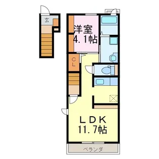 エバーグリーンC【2階】の間取り