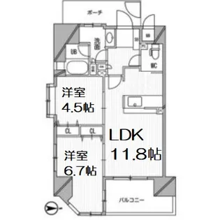 アーデンタワー北堀江【6階】の間取り