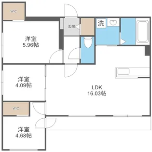 ラ・シュエット北大前【4階】の間取り