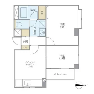 クレールメゾン左門町【2階】の間取り