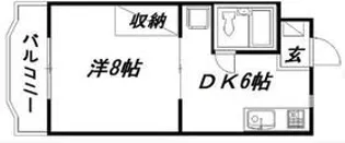 栄マンション【1階】の間取り