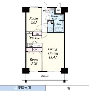 F-TAMATSUKURI【10階】の間取り