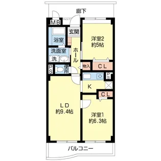 リバーパーク【2階】の間取り
